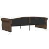 vidaXL daybed med madras og USB 90x200 cm stof brun