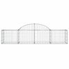 vidaXL buede gabionkurve 10 stk. 200x50x40/60 cm galvaniseret jern
