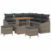 vidaXL Havesofa S&aelig;t med pude 8 pcs Gr&aring; polyrattan