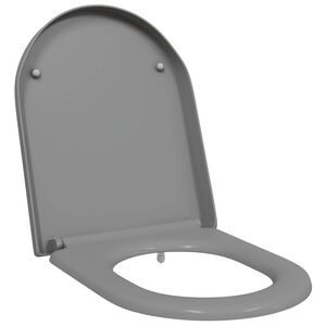 vidaXL Toilet s&aelig;de Gr&aring; 49 x 36 x 4 cm Duroplast