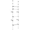 vidaXL teleskopisk garderobesystem med hylder aluminium