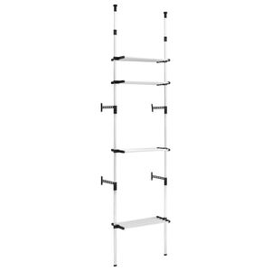 vidaXL teleskopisk garderobesystem med hylder aluminium
