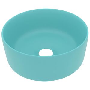 vidaXL luksuri&oslash;s h&aring;ndvask 40x15 cm rund keramik mat lysegr&oslash;n