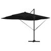 vidaXL Parasol med l&aring;s Sort 352 x 251 x 265 cm Polyester og Aluminium