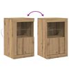 vidaXL LED Sideboard 2 pcs Artisan Egetr&aelig; 41 x 37 x 67 cm