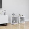 vidaXL tv-borde 2 stk. 37x35x37 cm konstrueret tr&aelig; hvid h&oslash;jglans