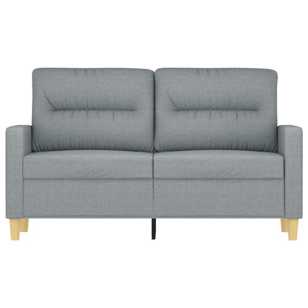 vidaXL 2-personers sofa 120 cm stof lysegr&aring;