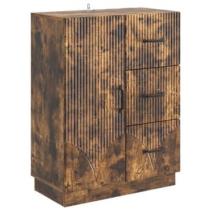 vidaXL Sideboard med skuffe R&oslash;get eg 66 x 34,5 x 87 cm Konstrueret tr&aelig;