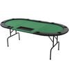 vidaXL foldbart pokerbord til 9 spillere 3-fold oval gr&oslash;n