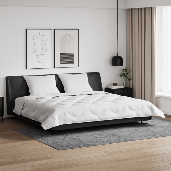 vidaXL Vinter dyne med pude 3 pcs Hvid Microfiber