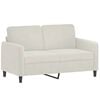 vidaXL 2-personers sofa 120 cm velour cremefarvet