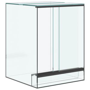 vidaXL Krybdyr og amfibiehabitater Hvid 30 x 30 x 40 cm Glas