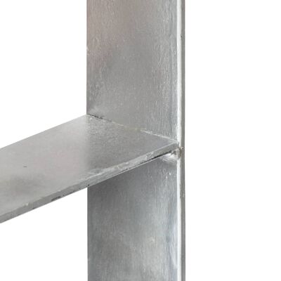 vidaXL hegnspløkker 2 stk. 7x6x60 cm galvaniseret stål sølvfarvet