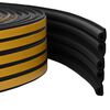 vidaXL Selvklebende vindues t&aelig;tningsb&aring;nd Sort 9 x 6 mm 100 m EPDM-skum