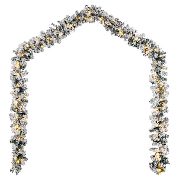 vidaXL julegirlande med LED-lys grøn 5 m PVC