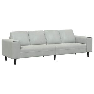vidaXL Stue Sofa Lysegr&aring; 250 x 77 x 76 cm