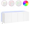 vidaXL v&aelig;gh&aelig;ngte tv-borde 2 stk. med LED-lys 60x35x41 cm hvid