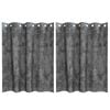 vidaXL Velour Gardiner 2 stk. Gr&aring; 140 x 140 cm Fl&oslash;jl