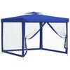 vidaXL pavillon med dobbelt tag 3x3x2,68 m stof bl&aring;