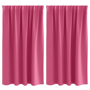 vidaXL M&oslash;rkl&aelig;gningsgardiner med ringe 2 stk. Lys Pink 140 x 140 cm