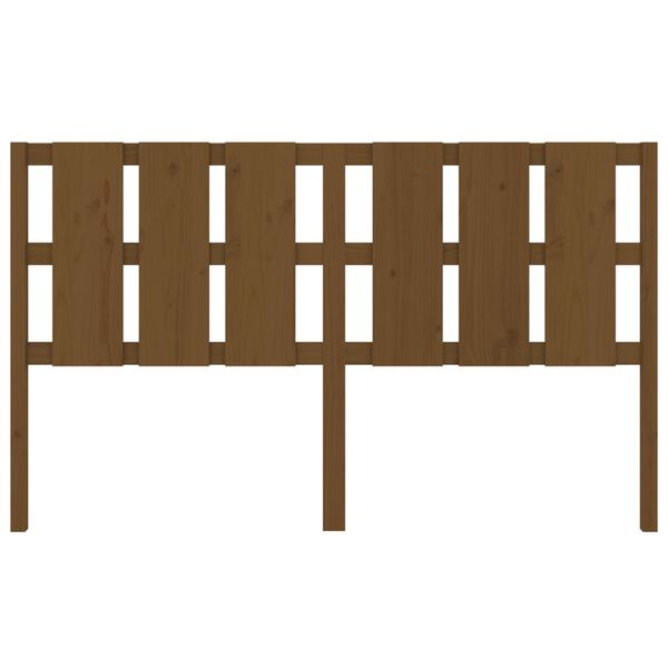 vidaXL sengegærde 185,5x4x100 cm massivt fyrretræ gyldenbrun