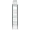 vidaXL buede gabionkurve 8 stk. 400x50x200/220 cm galvaniseret jern