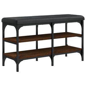 vidaXL skob&aelig;nk 82x32x47 cm konstrueret tr&aelig; brun egetr&aelig;sfarve