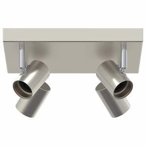 vidaXL Loftsspot med spotlights Nikkel 26 x 26 x 11,5 cm Metal
