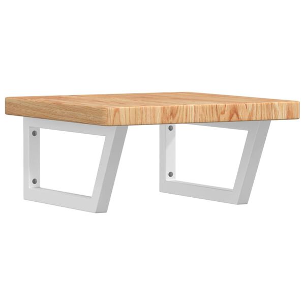 vidaXL badev&aelig;relseshylde st&aring;l og massivt egetr&aelig;