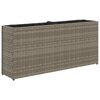 vidaXL plantekasser 2 stk. med 2 potter 90x20x40 cm polyrattan gr&aring;