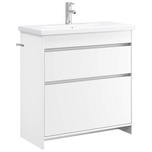 vidaXL Badev&aelig;relsesm&oslash;bel s&aelig;t Hvid 81 x 40 x 84,5 cm Konstrueret tr&aelig;