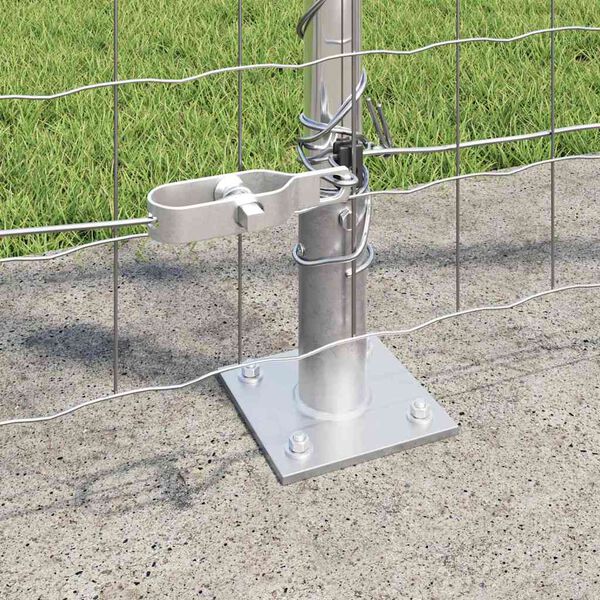 vidaXL Hegn med post S&oslash;lv 1,2 x 10 m St&aring;l