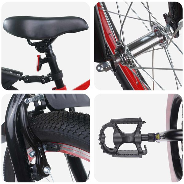 vidaXL B&oslash;rnecykel 18 tommer til 5-7 &aring;r gammel Bl&aring; Sort