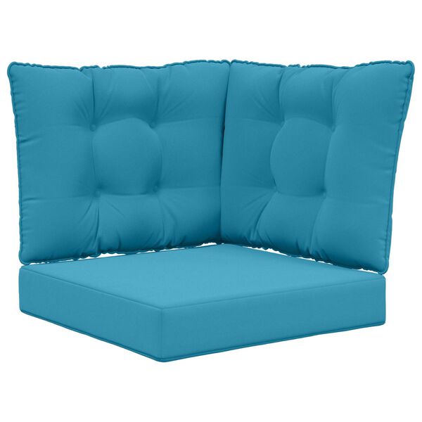 vidaXL Udend&oslash;rs Sofa Pude 3 pcs Kongelig bl&aring; Polyester