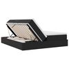 vidaXL Seng med opbevaring og madras Sort 180 x 200 cm Fl&oslash;jl