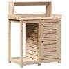 vidaXL plantebord med hylder 82,5x50x109,5 cm massivt fyrretr&aelig;