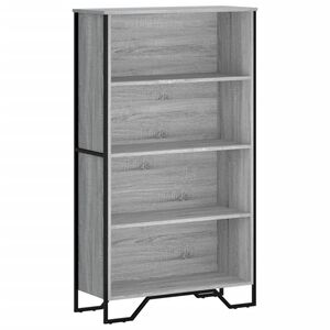 vidaXL bogreol 80x31x137,5 cm konstrueret tr&aelig; gr&aring; sonoma-eg