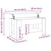 vidaXL sofabord 101x49x52 cm konstrueret tr&aelig; antikt tr&aelig;