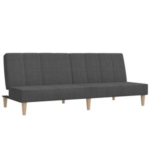 vidaXL 2-personers sovesofa stof m&oslash;rkegr&aring;