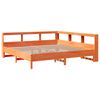 vidaXL seng med reol uden madras 180x200cm massivt fyrretr&aelig; gyldenbrun