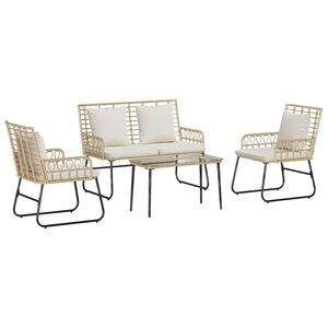 vidaXL Havem&oslash;bel S&aelig;t 4 stk. Sort og Anthracit polyrattan