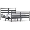 vidaXL sengeramme 160x200 cm massivt fyrretr&aelig; gr&aring;
