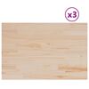 vidaXL bordplader 3 stk. 80x53x1,7 cm rektangul&aelig;r massivt fyrretr&aelig;