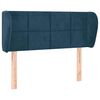 vidaXL sengegavl med kanter 83x23x78/88 cm fl&oslash;jl m&oslash;rkebl&aring;
