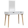 vidaXL Makeupbord S&aelig;t FAUSKE 2 stk. Hvid 100 x 50 x 143 cm