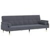 vidaXL sovesofa med hynder velour m&oslash;rkegr&aring;