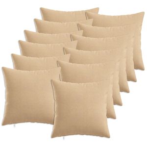 vidaXL Pudebetr&aelig;k 12 stk. HEERLEN Cremefarvet 40 x 40 cm Stof