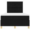vidaXL LED Box Spring Bed med madras Sort 120 x 200 cm Stof