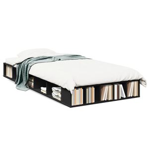 vidaXL sengeramme 75x190 cm konstrueret tr&aelig; sort