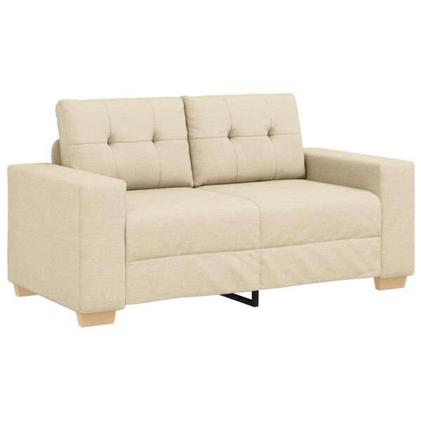 vidaXL | Tos&aelig;ders sofa | med pude Creme Stof
